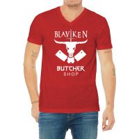 The Butcher Shop V-neck Tee | Artistshot