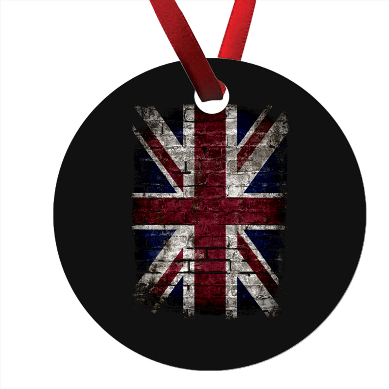 Grunge Uk Flag Great Britain Punk Style Distressed Wall Classic Ornament | Artistshot