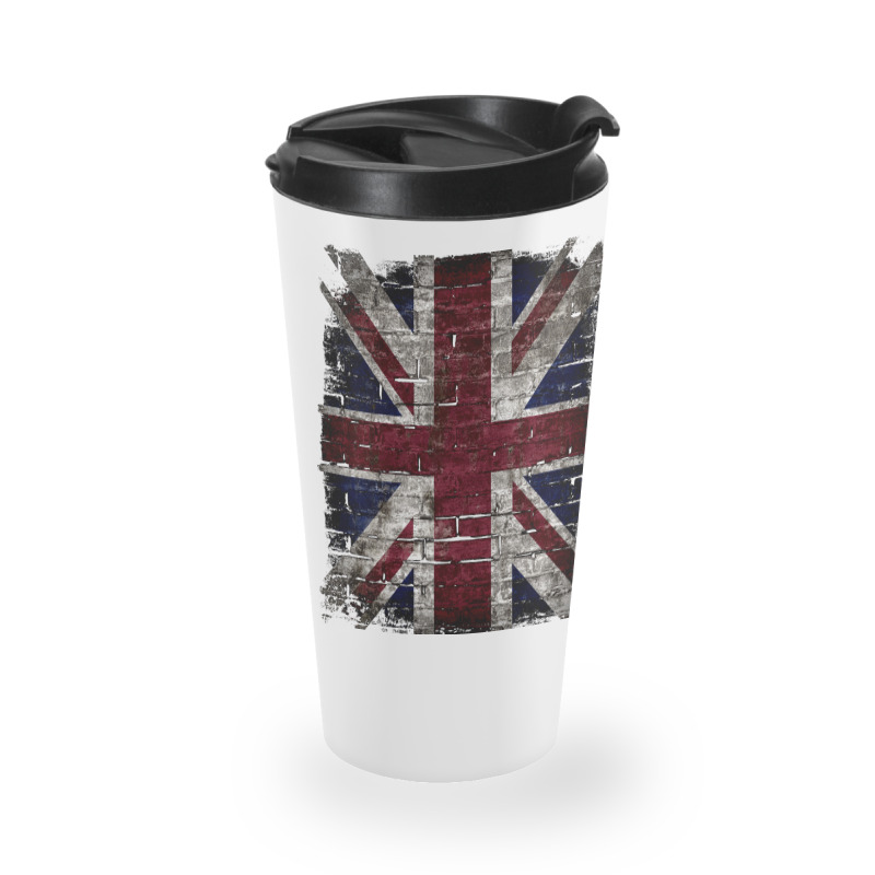 Grunge Uk Flag Great Britain Punk Style Distressed Wall Classic Travel Mug | Artistshot