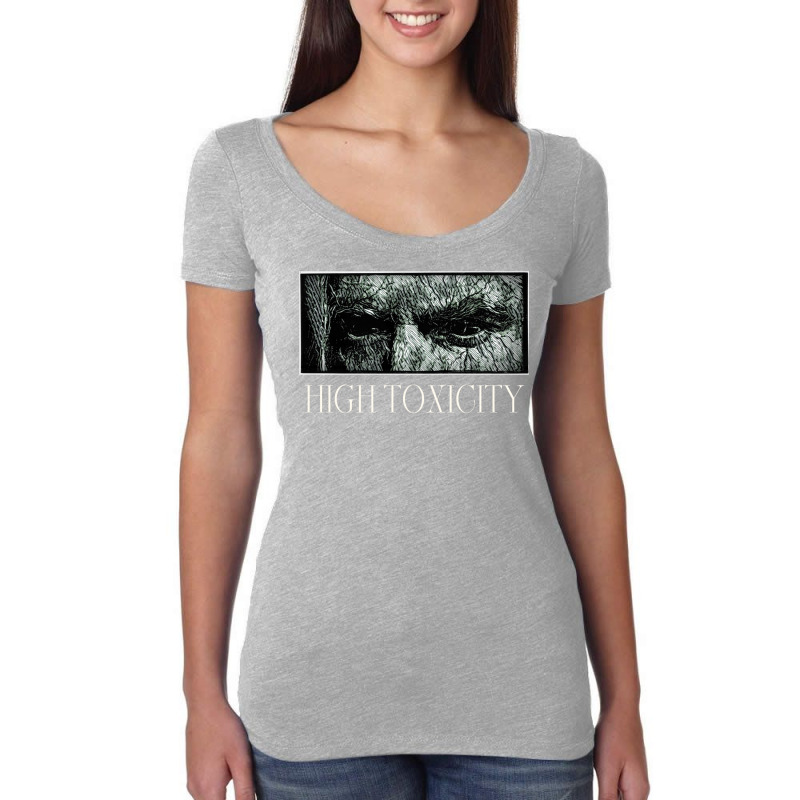 High Toxicity   Stare   Black And White Drawing Women's Triblend Scoop T-shirt by hamfiggyx | Artistshot