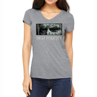 High Toxicity   Stare   Black And White Drawing Women's V-neck T-shirt | Artistshot