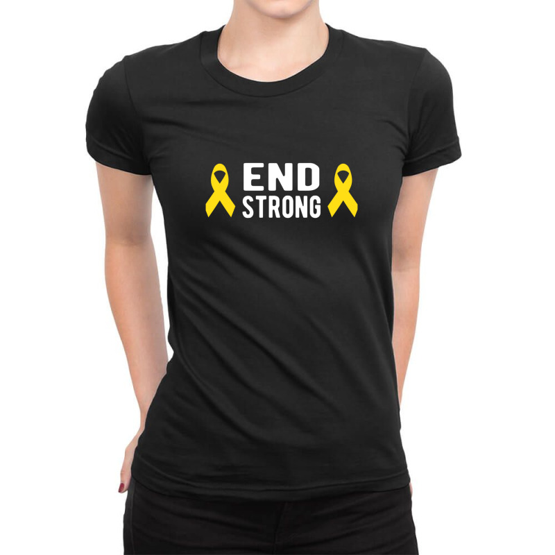 Endometriosis Awareness  End Strong W Ladies Fitted T-Shirt by TonyGange | Artistshot