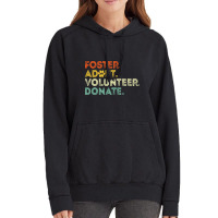 Foster Adopt Sponsor Donate Educate Animals Rescued Dog Cat Long Sleev Vintage Hoodie | Artistshot