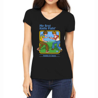 My First Knife Fight Classic Women's V-neck T-shirt | Artistshot