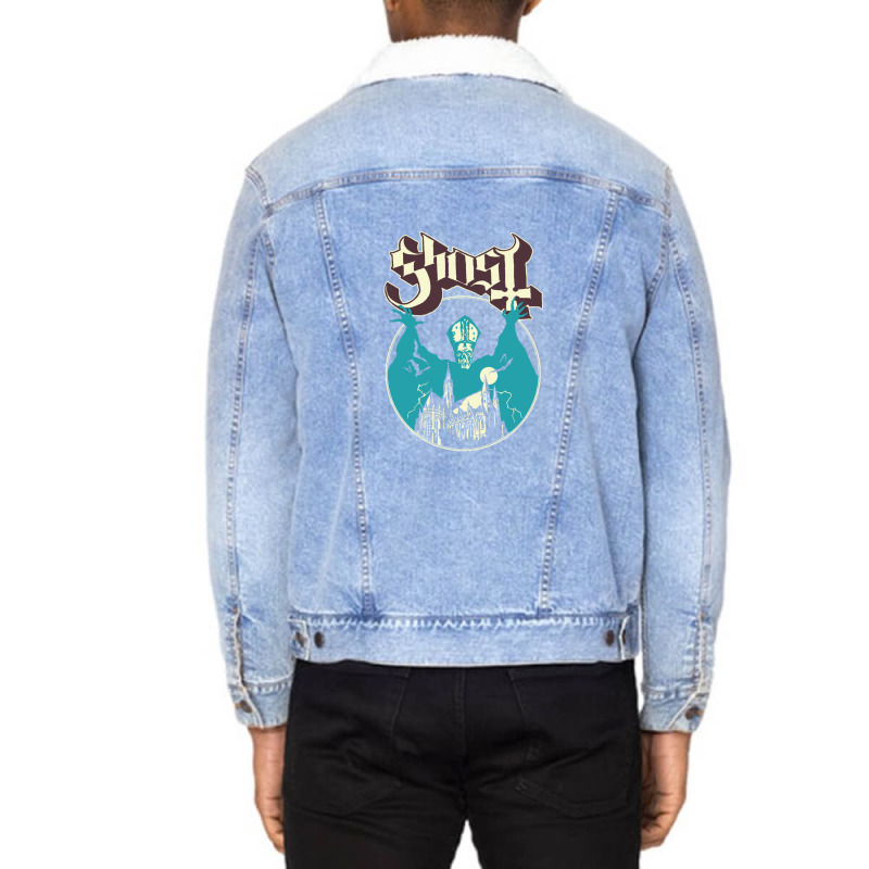 Ghost Thunder Unisex Sherpa-Lined Denim Jacket by JustinWinecoff | Artistshot