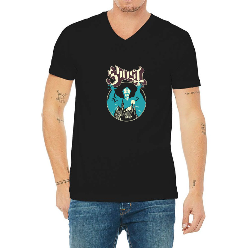 Ghost Thunder V-Neck Tee by JustinWinecoff | Artistshot