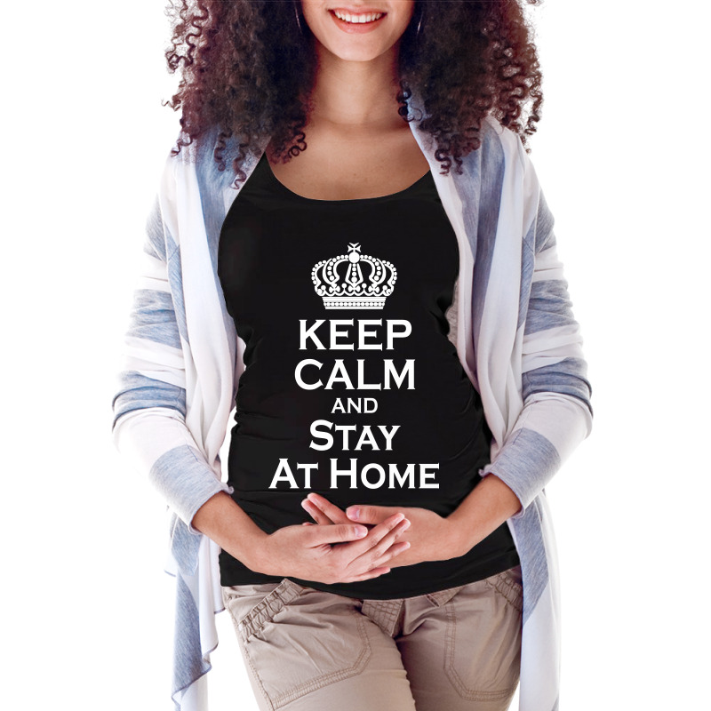 Keep Calm And Stay At Home (2) Maternity Scoop Neck T-shirt by banjarstore | Artistshot