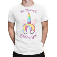 Artistshort Trending Best Friend Of The Birthday Girl! Unicorn Face Pr T-shirt | Artistshot