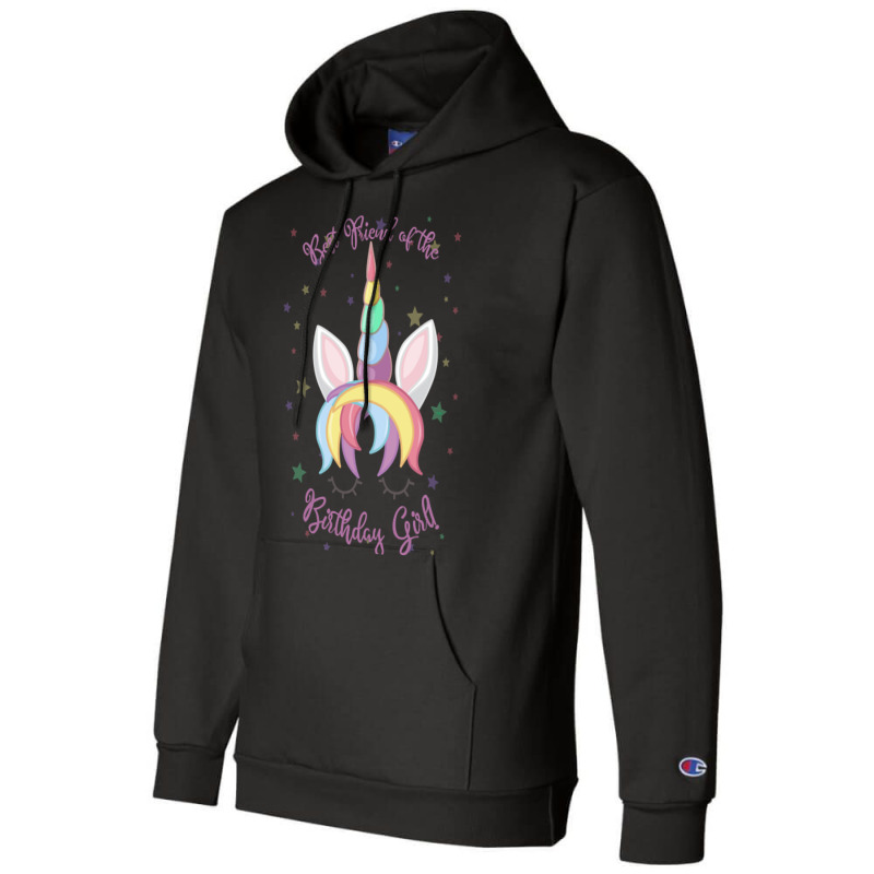 Artistshort Trending Best Friend Of The Birthday Girl! Unicorn Face Pr Champion Hoodie | Artistshot