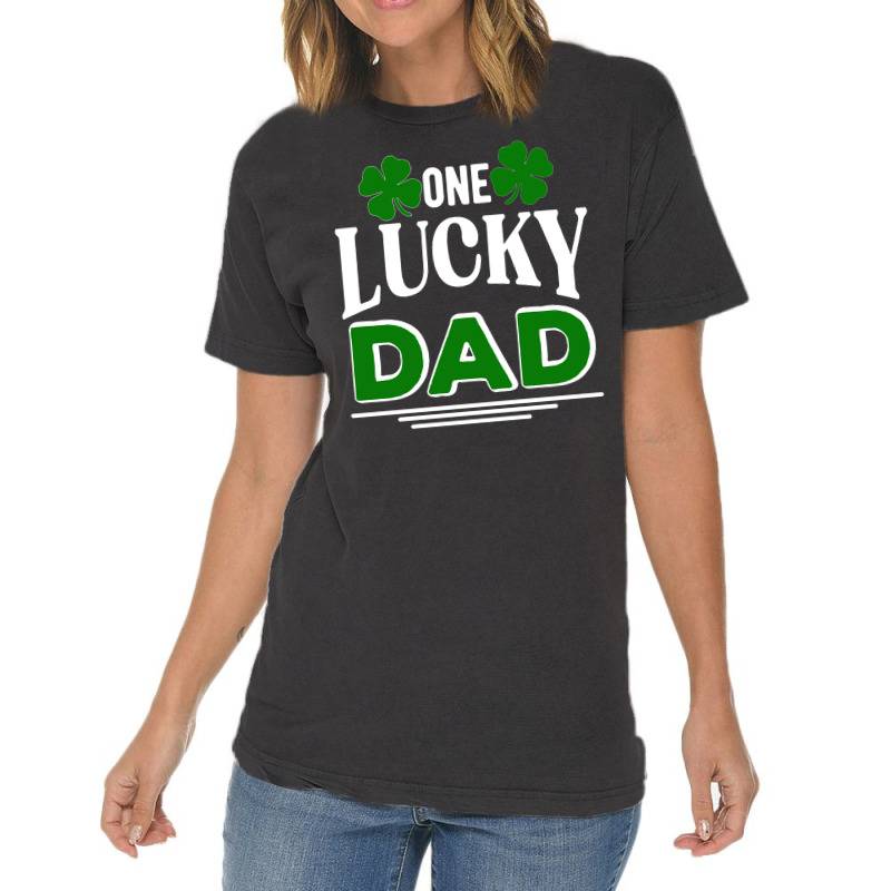 Copy Of One Lucky Dad Vintage T-shirt | Artistshot