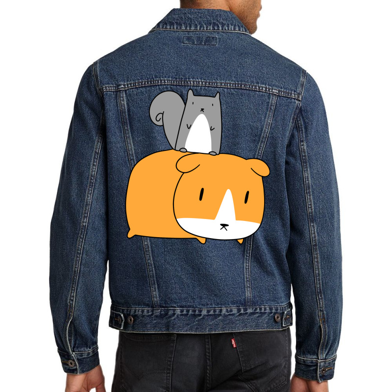 Squirrel And Guinea Pig Men Denim Jacket | Artistshot