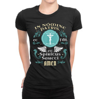 In Nomine Patris Et Filii Tradtional Latin Mass Catholic T Shirt Ladies Fitted T-shirt | Artistshot