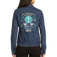 In Nomine Patris Et Filii Tradtional Latin Mass Catholic T Shirt Ladies Denim Jacket | Artistshot