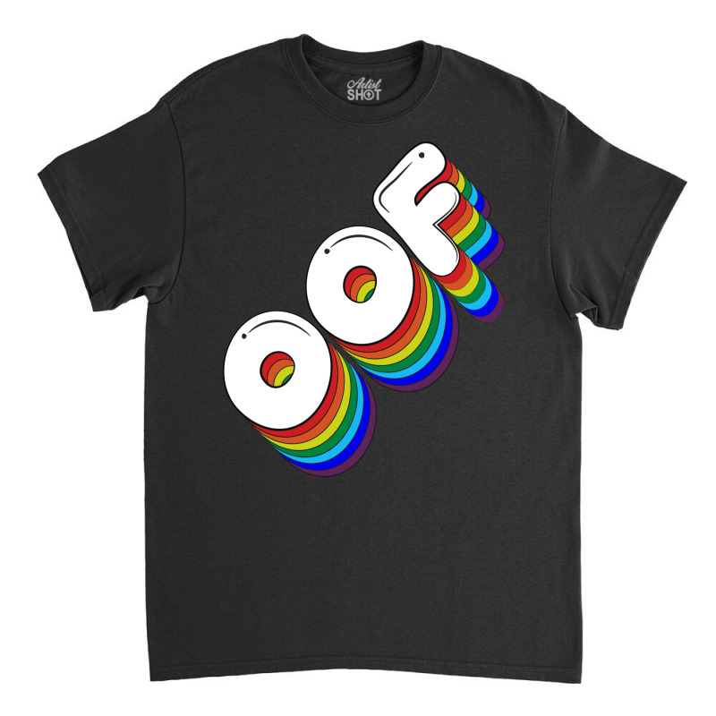 Oof Meme Retro Rainbow Old School Nerd Geek Shirt Gift For Him Or Her. Classic T-shirt by rupiohemaxt | Artistshot