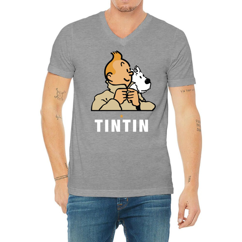 Tin Tin & Snowy V-neck Tee | Artistshot