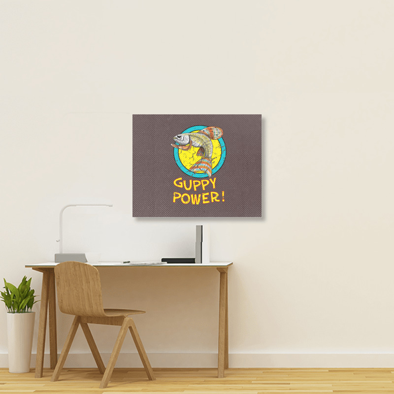 Guppy Power! Landscape Canvas Print | Artistshot