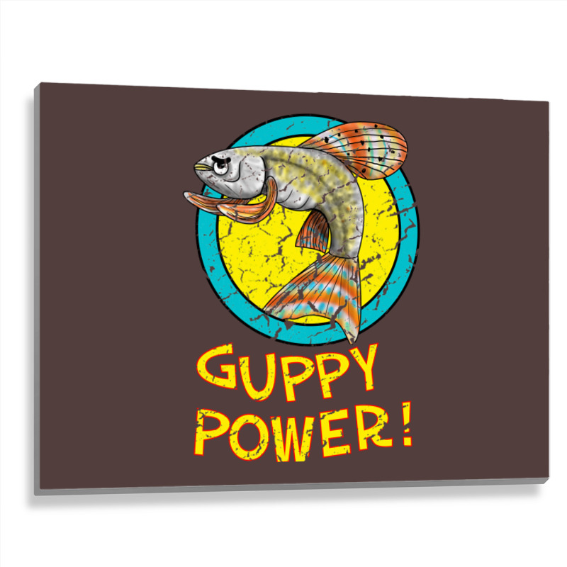 Guppy Power! Metal Print Horizontal | Artistshot