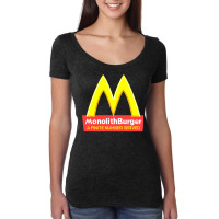 Monolith Burger 8 Bit Women's Triblend Scoop T-shirt | Artistshot