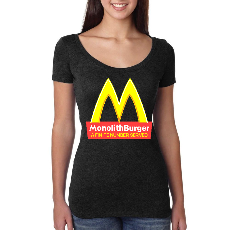 Monolith Burger 8 Bit Women's Triblend Scoop T-shirt by fiegerwaliddh | Artistshot