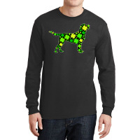 Funny Puppy Shamrock Labrador Dog Long Sleeve Shirts | Artistshot