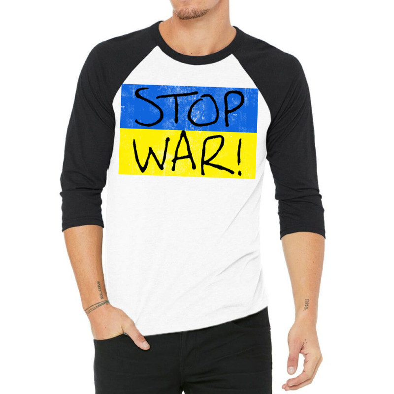 Flag Shirt Stop War 3/4 Sleeve Shirt | Artistshot