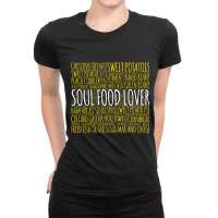 Soulful Black Thanksgiving African American Foods Ladies Fitted T-shirt | Artistshot