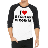 I Love Regular Virginia 3/4 Sleeve Shirt | Artistshot