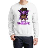 Lupus Warrior Afro Messy Bun Crewneck Sweatshirt | Artistshot