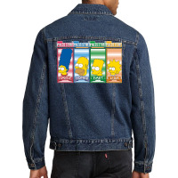 Simpsons Arcade Character Select Men Denim Jacket | Artistshot