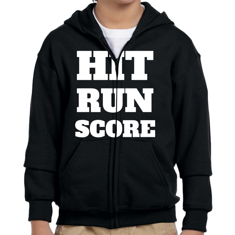 Hit Run Score Youth Zipper Hoodie by Ramateeshirt | Artistshot