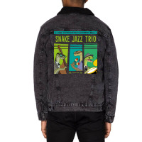 Snake Jazz Trio Vinyl Unisex Sherpa-lined Denim Jacket | Artistshot