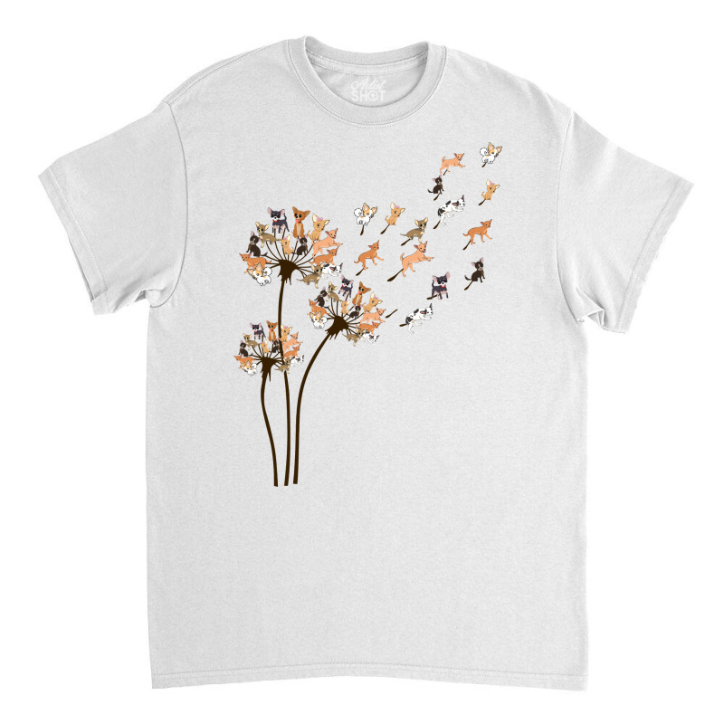 Chihuahua Dandelion Flower Fly Funny Dog Lover Long Sleeve T Shirt Classic T-shirt by wiltoban | Artistshot