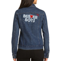 Beaver Boys (tim And Eric Awesome Show Ladies Denim Jacket | Artistshot