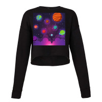 Planet Space Solar System Art Cropped Sweater | Artistshot