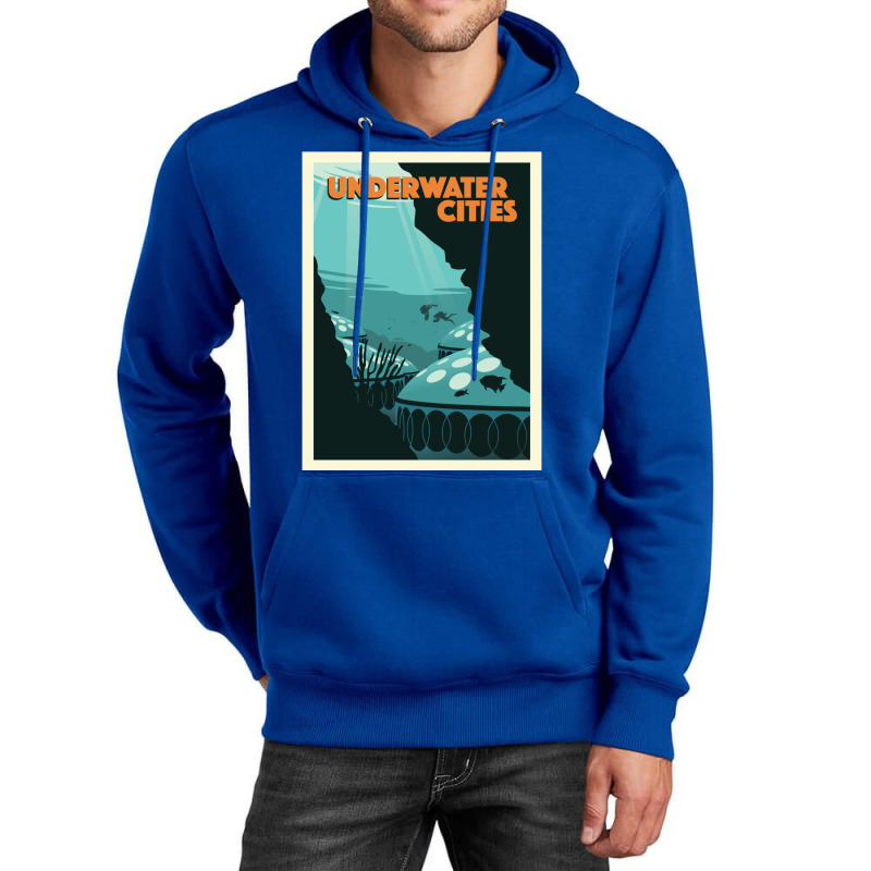 Underwater Cities Board Game  Minimalist Travel Poster Style   Gaming Unisex Hoodie by zuozuonauhelo | Artistshot