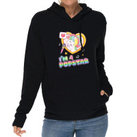 I'm A Popstar Happy Singing Unicorn Popstar Lightweight Hoodie | Artistshot