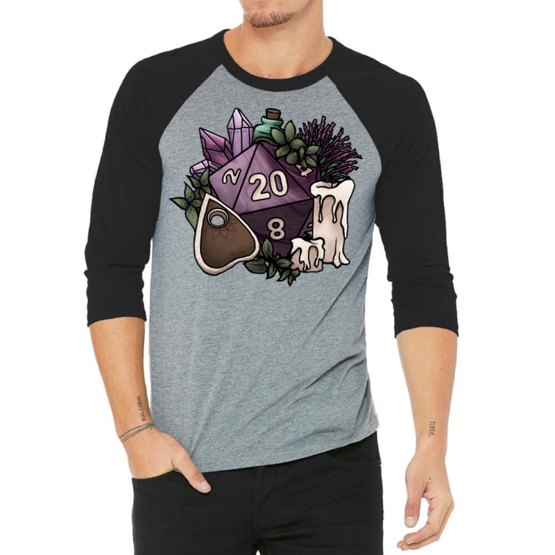 Witchy D20 Tabletop Rpg Gaming Dice 3/4 Sleeve Shirt by zuozuonauhelo | Artistshot