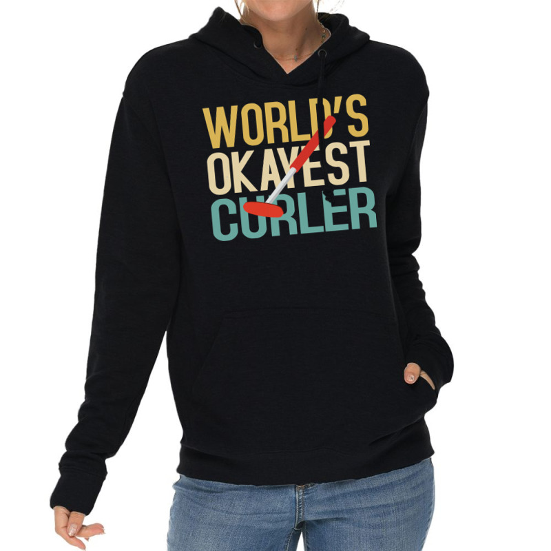 World's Okayest Curler Lightweight Hoodie by zuozuonauhelo | Artistshot