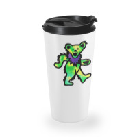 Green Grateful Dancing Hippie Classic Rock Dead Bear Travel Mug | Artistshot