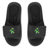 Green Grateful Dancing Hippie Classic Rock Dead Bear Slide Sandal | Artistshot