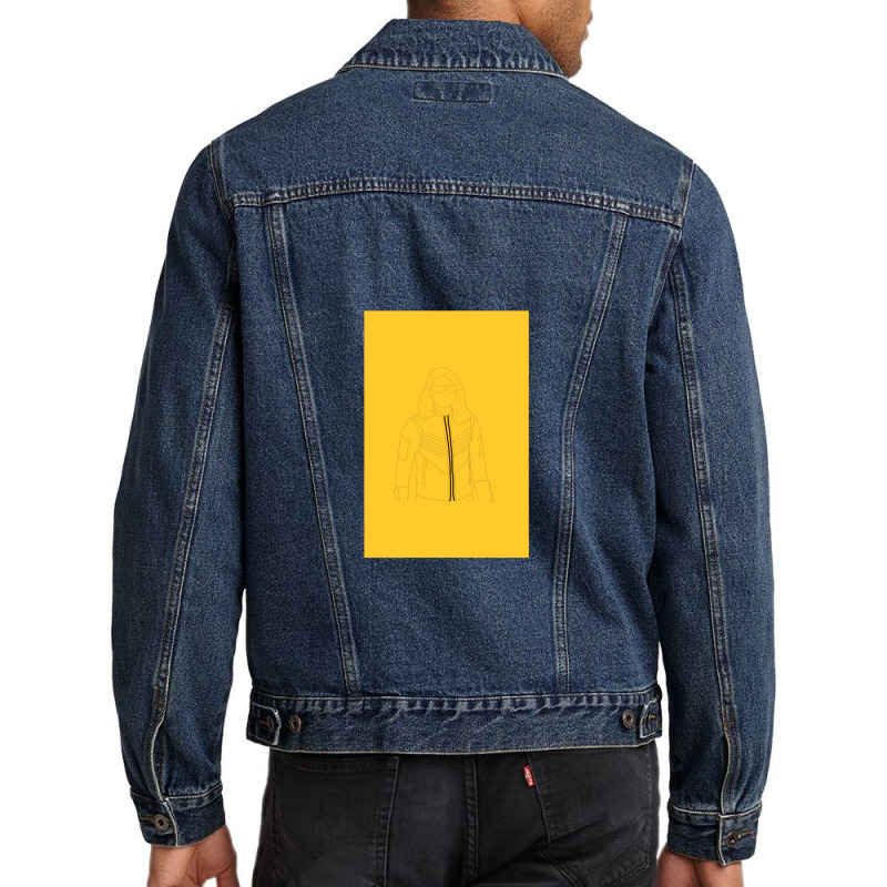 Vibe Outline Men Denim Jacket by RafaelGonzalezRamirez | Artistshot