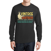 Vintage Waitress Waiter Restaurant Server Food Serving Long Sleeve Shirts | Artistshot