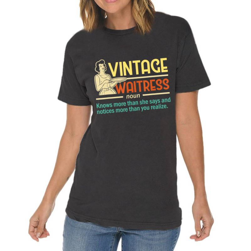 Vintage Waitress Waiter Restaurant Server Food Serving Vintage T-Shirt by tiennguyen | Artistshot