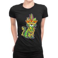 Cute Cat Mardi Festival Parade Beads 2023 Mardi Gras T Shirt Ladies Fitted T-shirt | Artistshot