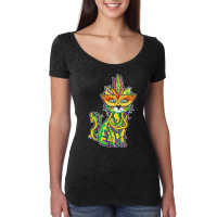 Cute Cat Mardi Festival Parade Beads 2023 Mardi Gras T Shirt Women's Triblend Scoop T-shirt | Artistshot