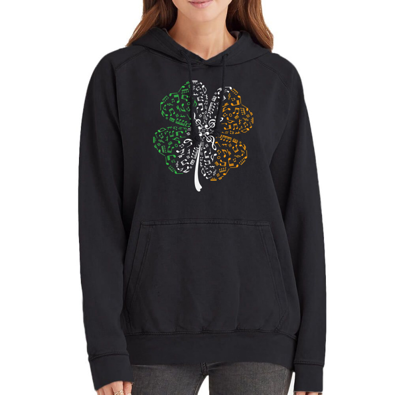 Music Note Shamrock  Music Lover St Patrick's Day Irish Flag T Shirt Vintage Hoodie by ardylanda | Artistshot