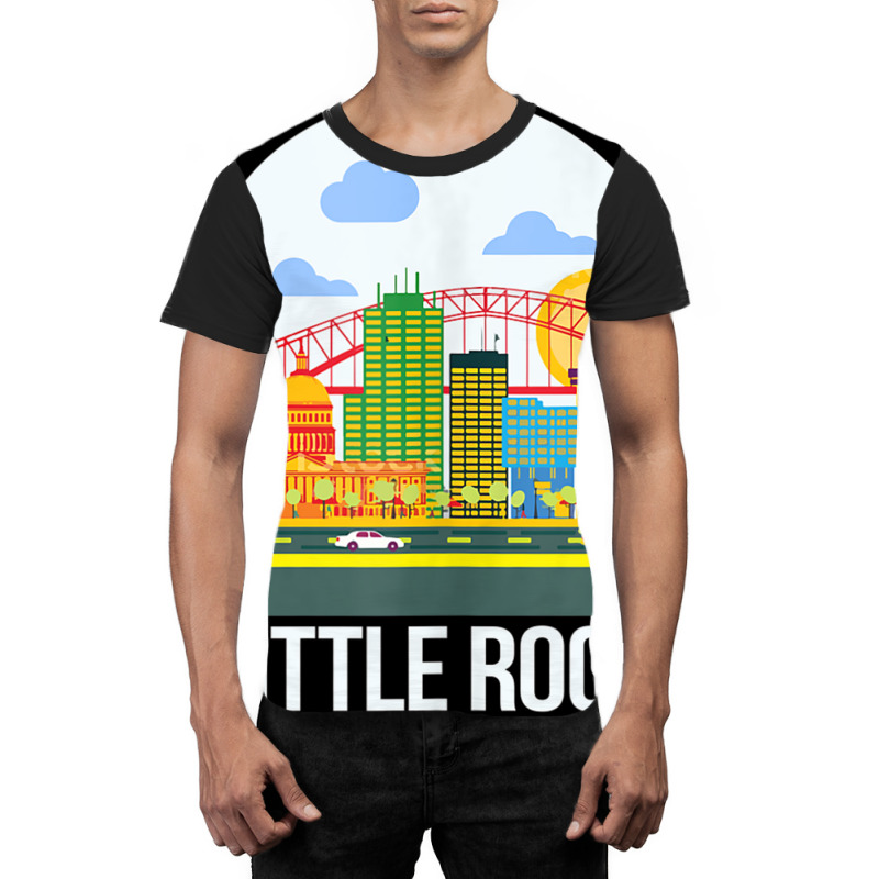 Little Rock Arkansas Skyline Little Rock Travel Poster Trip Tank Top Graphic T-shirt by matheeishilo | Artistshot