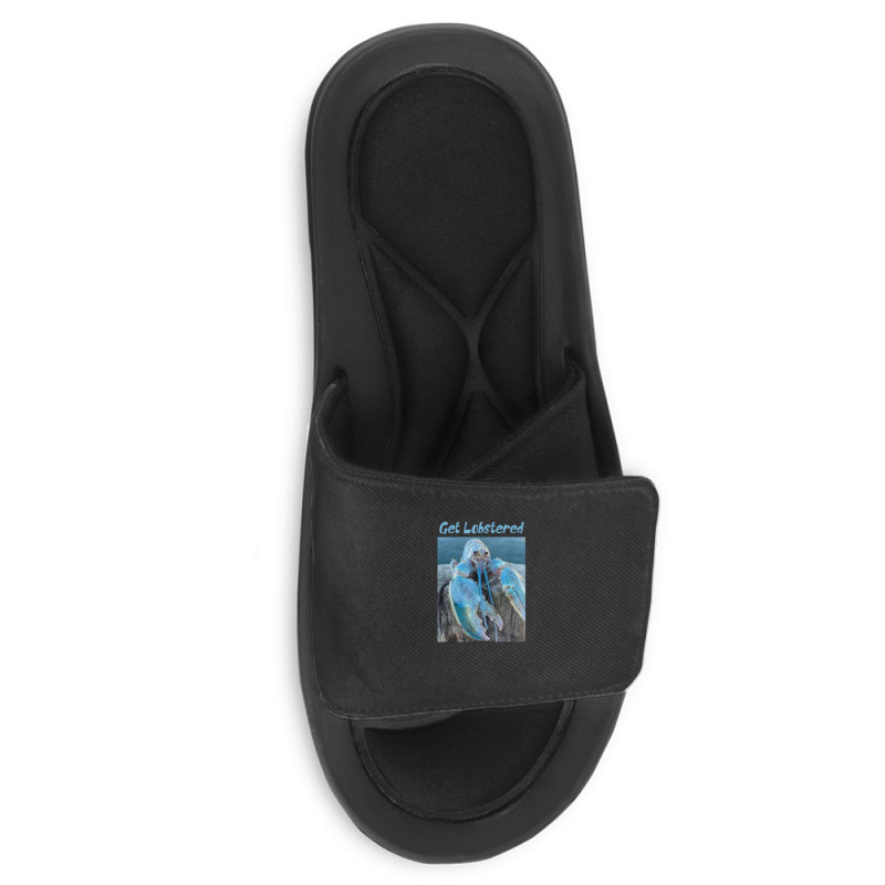 Funny Jumpscare Lobster Meme Blue Crustacean .png Slide Sandal | Artistshot