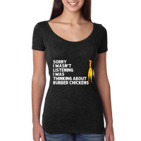 Rubber Chicken Men Women Rubber Chicken Costume Women's Triblend Scoop T-shirt | Artistshot