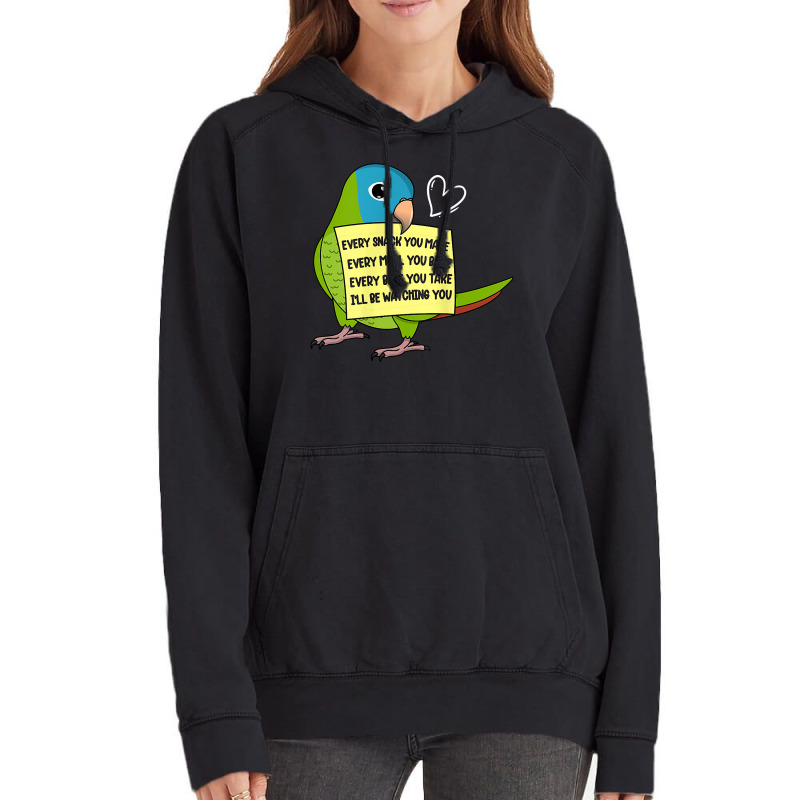 Every Snack, Meal Or Bite I Blue Crowned Conure Parrot T Shirt Vintage Hoodie by pearleql2katnik | Artistshot